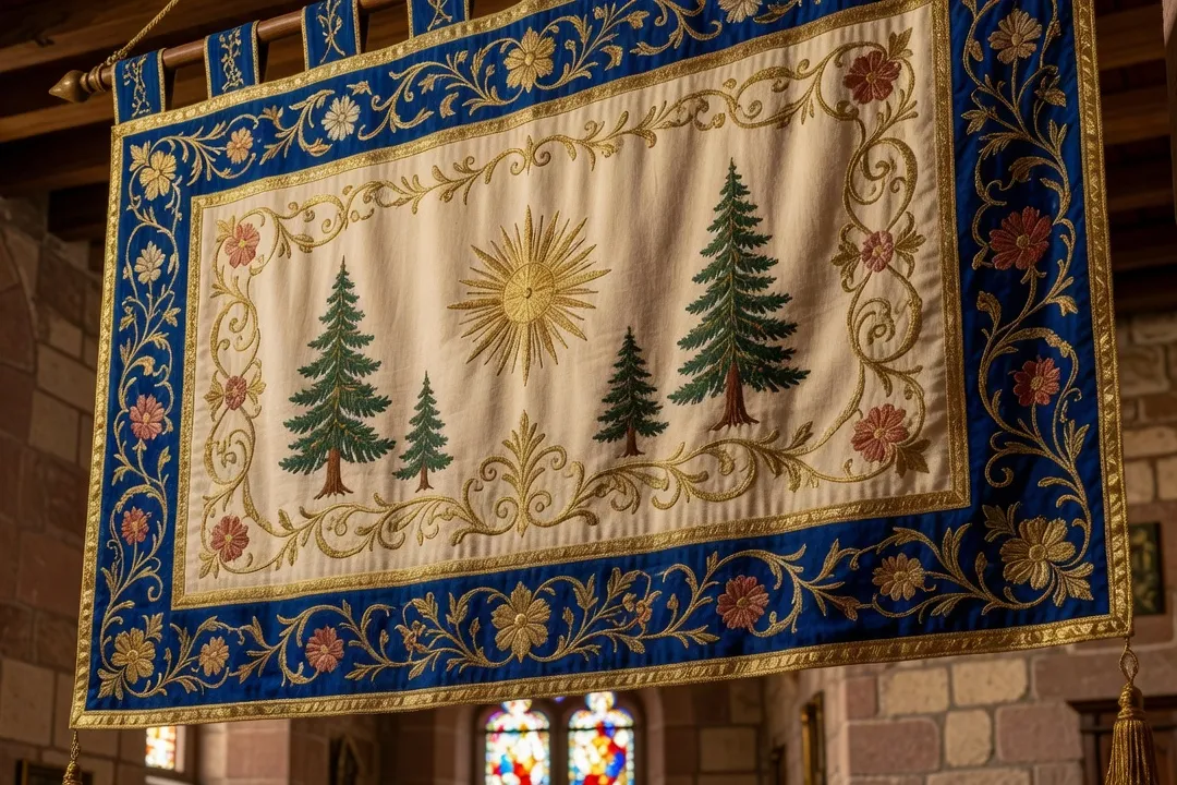 Statue de dévotion dans une église de village alsacienne
