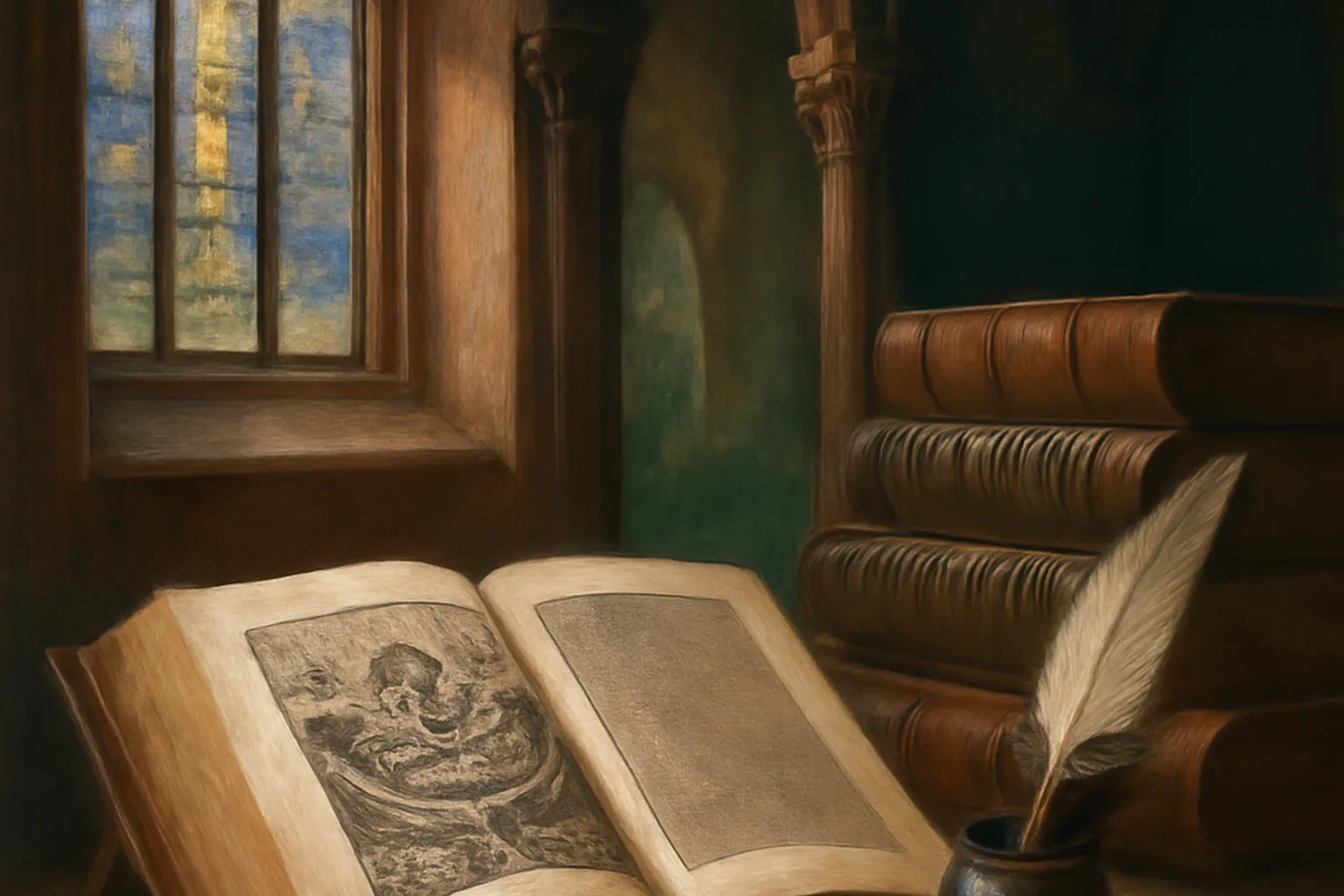 Étude humaniste avec incunable de la Nef des Fous