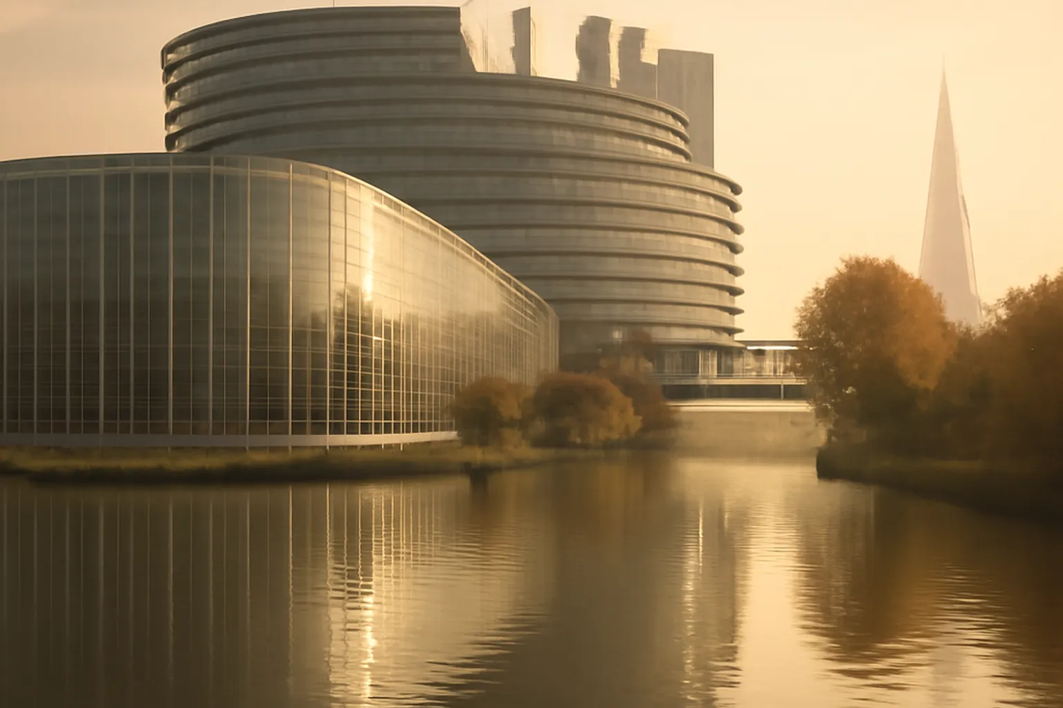 Parlement européen de Strasbourg, hémicycle vue extérieure