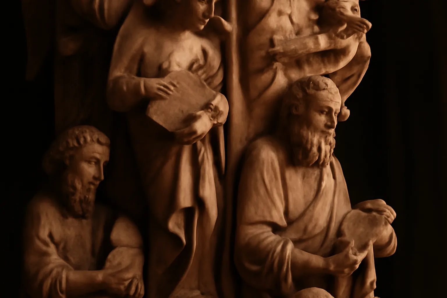 Pilier des Anges, transept sud de la cathédrale de Strasbourg, vue d'ensemble